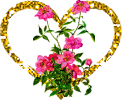 Valentijn Plaatjes Bloemen Hart Goud Glitter Valentijn