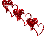 Valentijn Plaatjes Glitter Hart Rood
