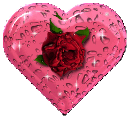 Valentijn Plaatjes Roze Hart Met Rode Roos Valentijn