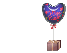 Valentijn Plaatjes Ballon Hart Met Pakje Valentijn
