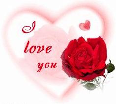 Valentijn Plaatjes Roos In Hart I Love You