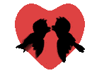 Valentijn Plaatjes Vogels Zwart In Rood Hart Valentijn