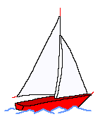 Plaatjes Zeilboten Rode Zeilboot Op Zee