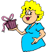 Zwanger Plaatjes Zwangere Vrouw Met Cadeautje