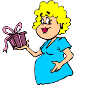 Zwanger Plaatjes Zwangere Vrouw Met Cadeautje