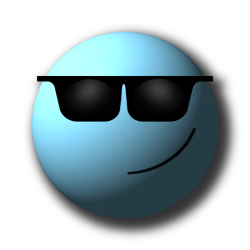 Smileys 3d Smileys en emoticons Blauwe Smiley Met Een Stoere Zonnebril