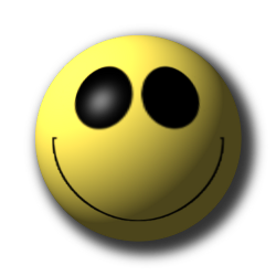 Smileys 3d Smileys en emoticons Gele Smiley Kijkt Blij