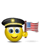 4th of july Smileys Smileys en emoticons Smiley Agent Usa Met Amerikaanse Vlag