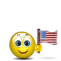 4th of july Smileys Smileys en emoticons Smiley Wappert Met Amerikaanse Vlag