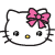 Hello kitty Smileys Smileys en emoticons Doorgedraaide Hello Kitty Smiley