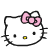 Hello kitty Smileys Smileys en emoticons Hello Kitty Uitroepteken