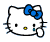 Hello kitty Smileys Smileys en emoticons Huilende Hello Kitty Met Blauwe Strik Smiley