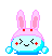 Konijnen Smileys Smileys en emoticons Springend Blauw Konijn
