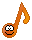 Muzieknoten Smileys Smileys en emoticons 