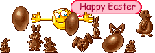 Pasen Smileys Smileys en emoticons Smiley Pasen Happy Easter Chocolade Konijnen