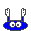 Smileys Smileys en emoticons Springende Blauwe Springende Smiley
