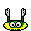 Smileys Smileys en emoticons Springende Gele Springende Smiley Met Snot