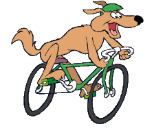 Dierensport Sport plaatjes Wielrennen Hond Op Fiets