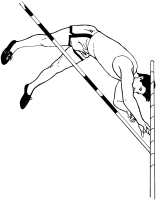 Sport plaatjes Polstok hoogspringen 