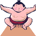 Sport plaatjes Sumo worstelaaren 