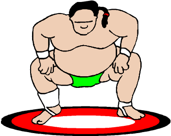 Sport plaatjes Sumo worstelaaren 