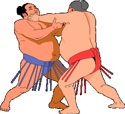 Sport plaatjes Sumo worstelaaren 