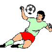 Sport plaatjes Voetballers Voetballer Aan Het Oefenen