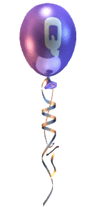 Alfabetten Ballon paars 2 