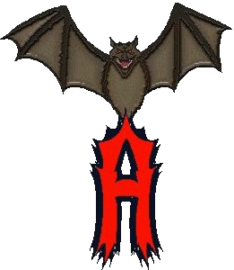 Alfabetten Halloween vleermuis 