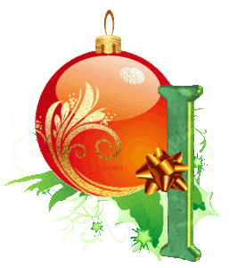 Alfabetten Kerstbal 3 Letter I