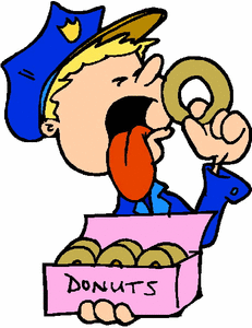 Beroepen plaatjes Ambtenaar Politieagent Die Donuts Eet