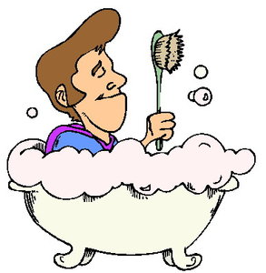 Cliparts Activiteiten Bad douche nemen 