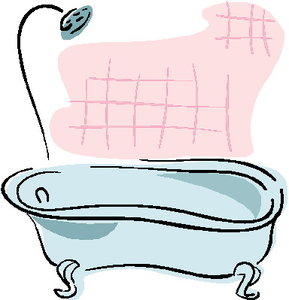 Cliparts Activiteiten Bad douche nemen 