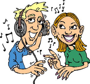 Cliparts Activiteiten Muziek luisteren 