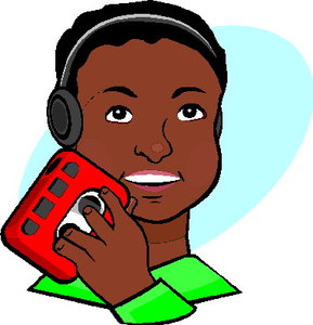 Cliparts Activiteiten Muziek luisteren 