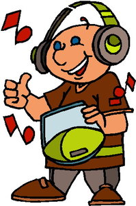 Cliparts Activiteiten Muziek luisteren 