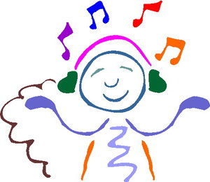 Cliparts Activiteiten Muziek luisteren 