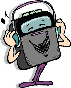 Cliparts Activiteiten Muziek luisteren 