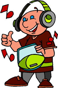 Cliparts Activiteiten Muziek luisteren 
