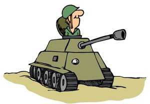Cliparts Activiteiten Oorlog Soldaat In Tank