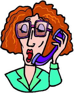 Cliparts Activiteiten Telefoneren Vrouw Telefoneert