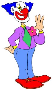 Cliparts Amusement Clowns Clown Zwaaien