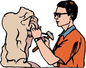 Cliparts Beroepen Beeldhouwers 