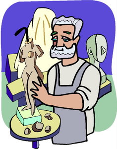 Cliparts Beroepen Beeldhouwers 