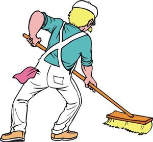 Cliparts Beroepen Schoonmakers 