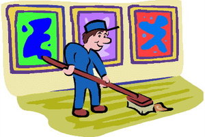 Cliparts Beroepen Schoonmakers 