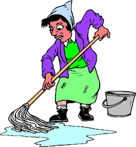 Cliparts Beroepen Schoonmakers 