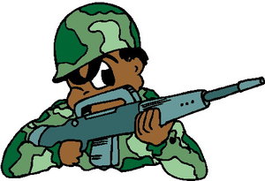 Cliparts Beroepen Soldaten 