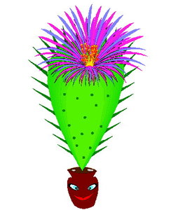 Cliparts Bloemen en planten Cactus 