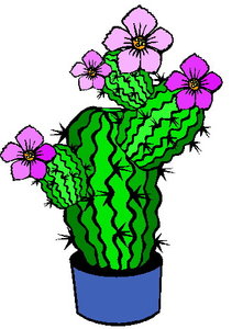 Cliparts Bloemen en planten Cactus 